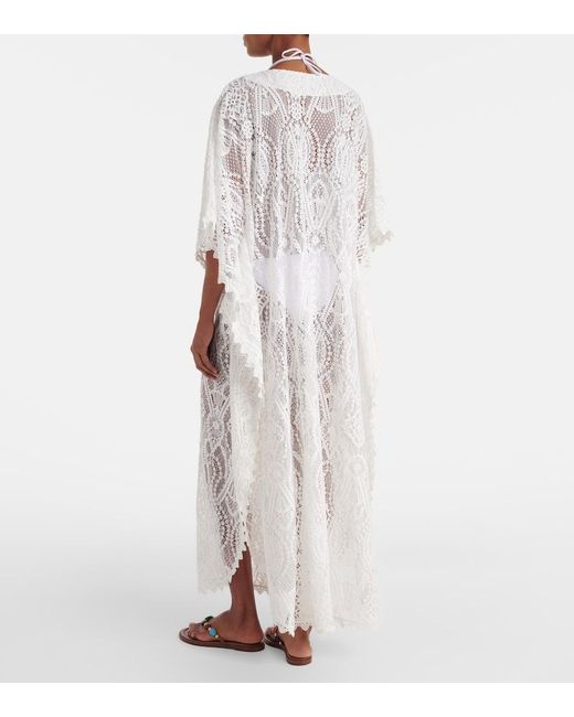 Melissa Odabash White Yasin Cotton-Blend Lace Beach Dress