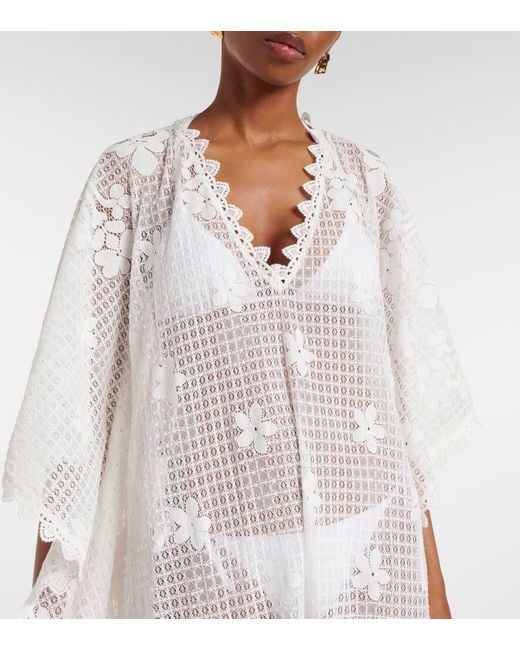 Caftan Josephine En Mezcla De Algodon Melissa Odabash de color White
