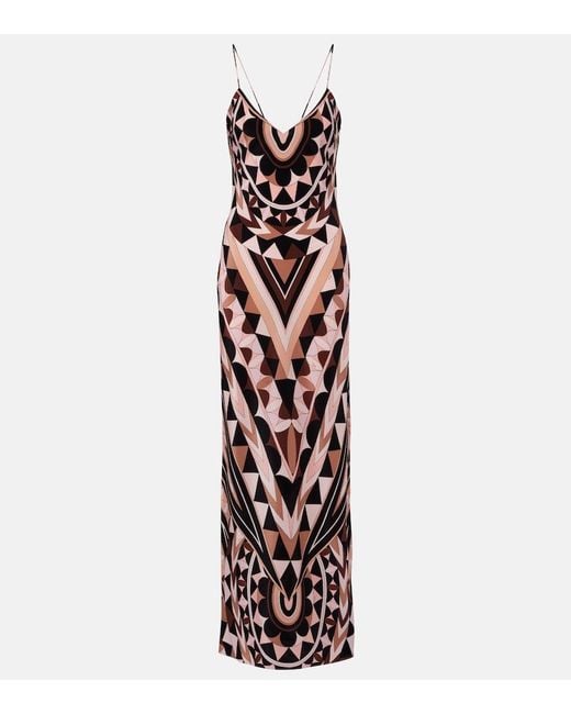 Emilio Pucci White Manuba Silk Crepe De Chine Gown