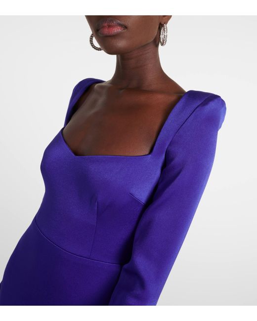 Alex Perry Purple Satin Gown