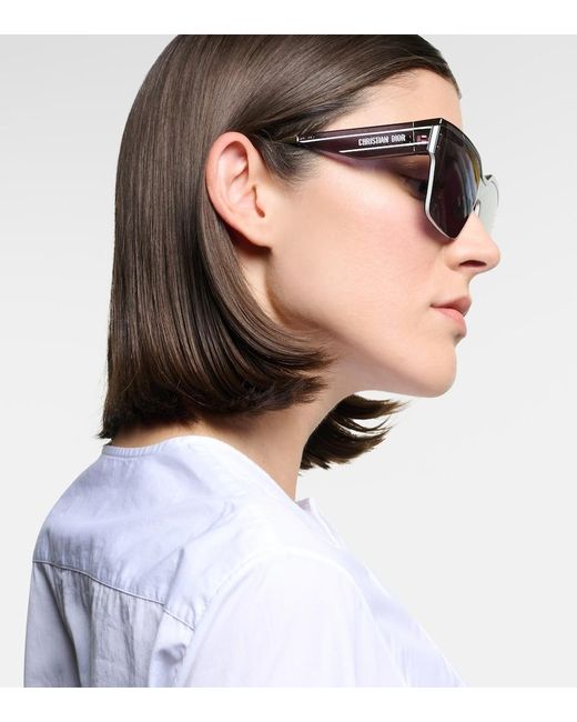 Dior Blue Diorclub M4U Square Shield Sunglasses