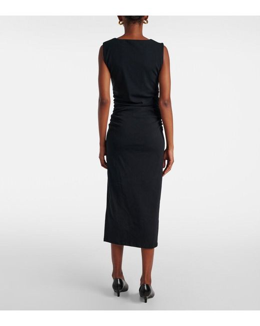 Veronica Beard Black Charissa High-Neck Midi Dress
