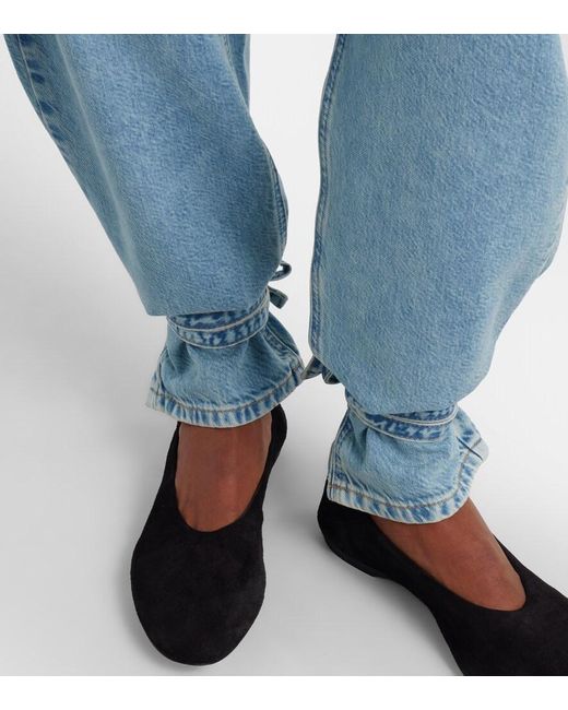 AG Jeans Blue Akita Barrel-Leg Jeans