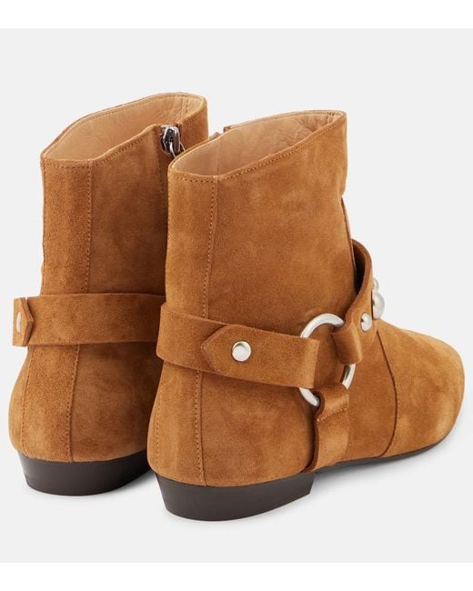 Isabel Marant Brown Siago Low Heels Ankle Boots