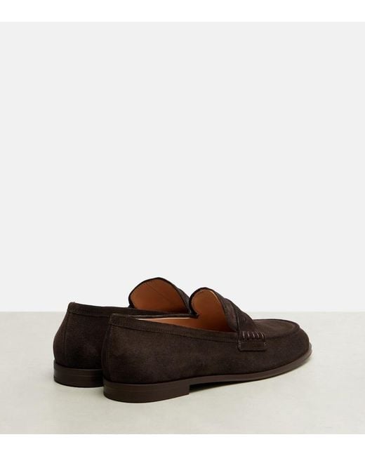 Gianvito Rossi Brown Georgie Suede Driving Shoes