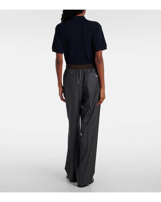 Pantaloni Gessati di Miu Miu in Gray