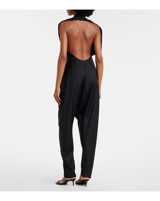 Coperni Black Halterneck Virgin Wool Jumpsuit