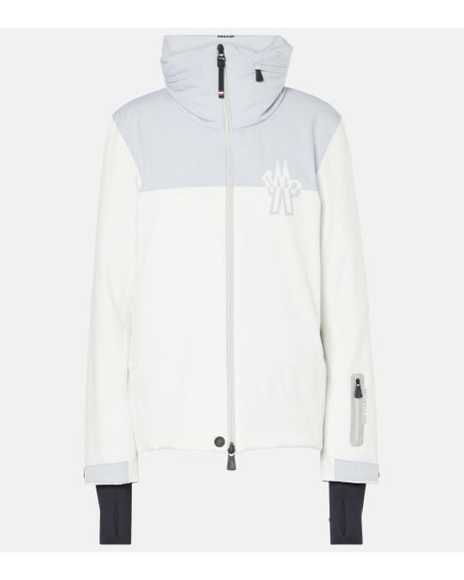 Moncler White Bouvreuil Down Jacket