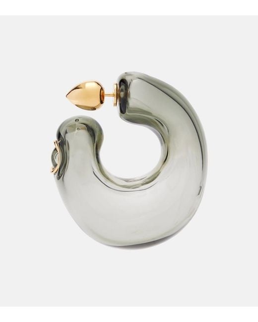 Alaïa Metallic Bubble Hoop Earrings