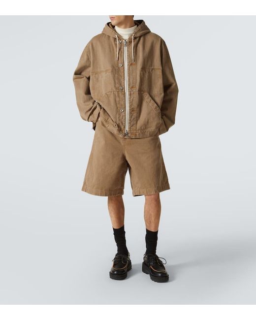 Sacai Natural Hooded Denim Jacket for men