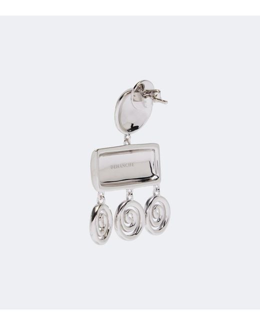 DEHANCHE Metallic Koru Drop Earrings