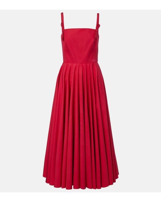 Robe Midi En Coton Givenchy en coloris Red