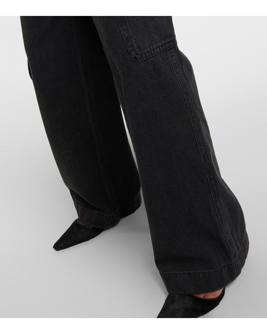 Vince Black Mid-Rise Cargo Jeans
