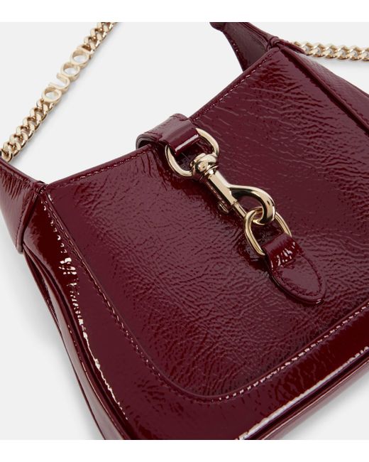Gucci Purple Jackie Notte Mini Patent Leather Shoulder Bag
