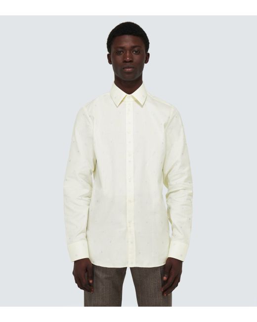 Gucci Hemd aus Oxford-Baumwolle in Weiß für Herren - Lyst