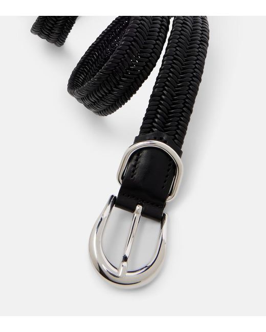 DEHANCHE Black Loom Braided Leather Belt