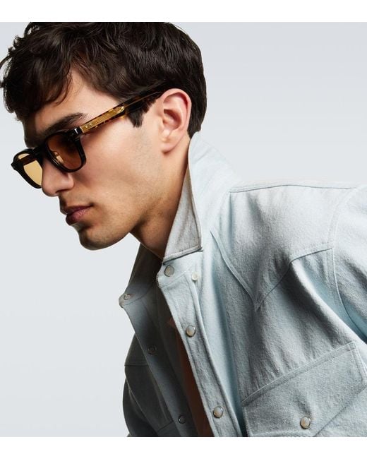 Jacques Marie Mage Runde Sonnenbrille Zephirin in Brown für Herren