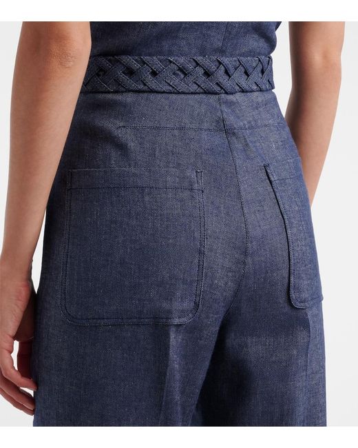 Dorothee Schumacher Blue Fluid Denim Flared Pants