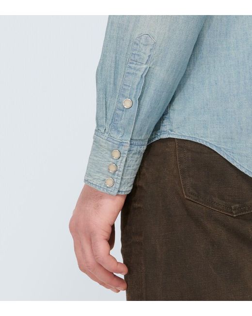 RRL Blue Buffalo West Denim Shirt for men