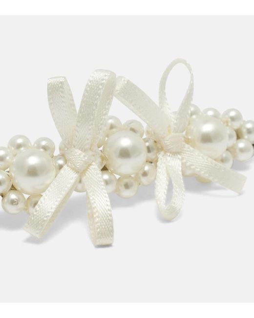 Fermacapelli Con Perle Bijoux di Simone Rocha in Natural