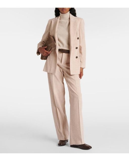 Brunello Cucinelli Natural Straight Pants