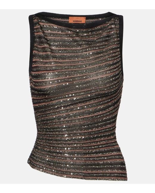 Missoni Brown Asymmetric Top
