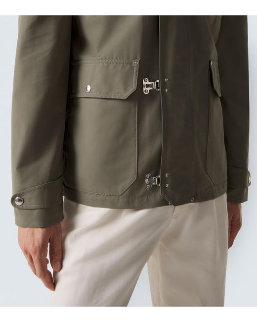 Brunello Cucinelli Green Cotton-Blend Gabardine Field Jacket for men