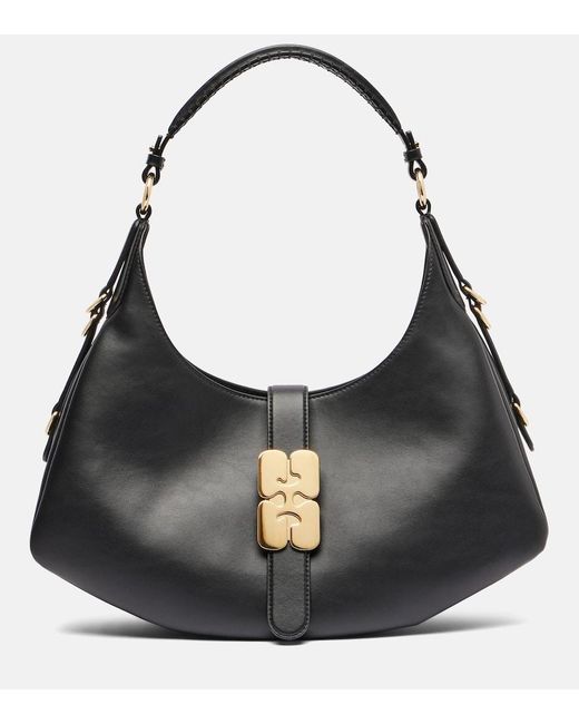 Ganni Black Kat Medium Shoulder Bag