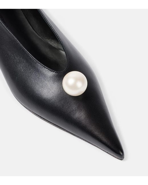 Magda Butrym Black Ballerinas Aus Leder
