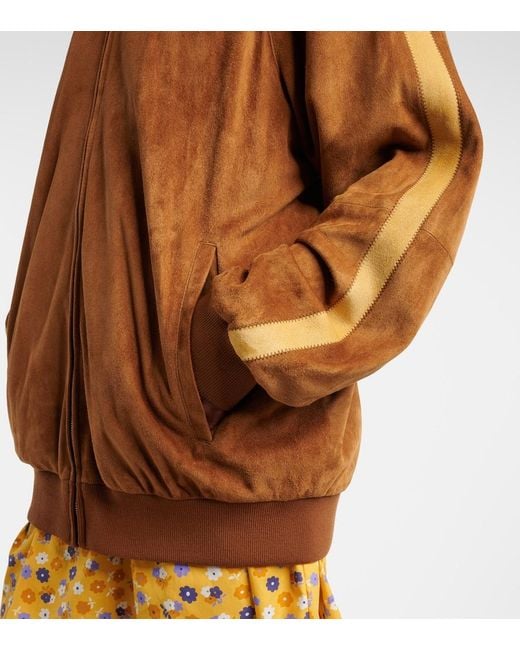 Miu Miu Brown Oversized Suede Jacket