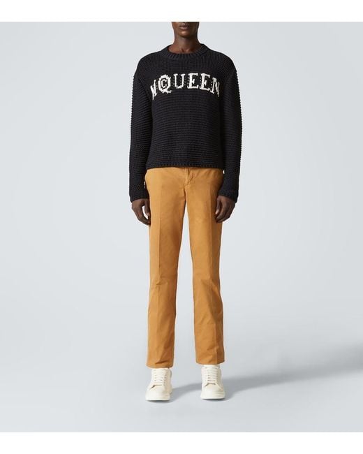 Pantaloni Chino di Alexander McQueen in Brown da Uomo