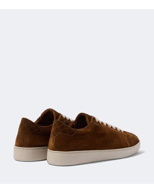 Eleventy Brown Suede Sneakers for men