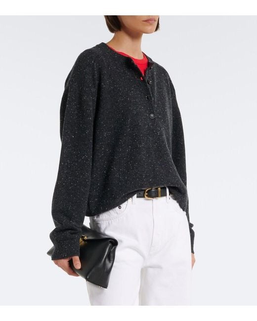 Loulou de Saison Black Malo Oversized Cashmere Sweater
