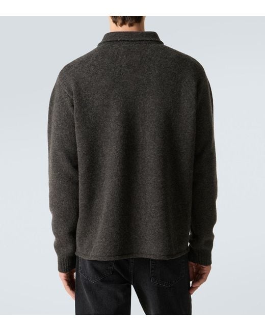 FRAME Gray Wool Overshirt for men