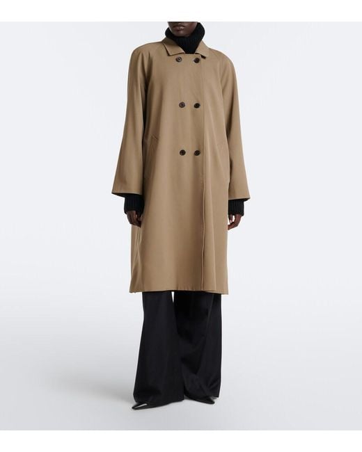 The Row Natural Emma Double-Breasted Wool Coat