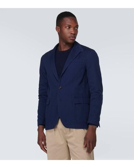 Polo Ralph Lauren Blue Cotton Blazer for men