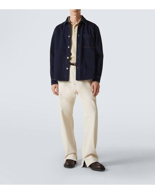 Burberry Blue Denim Shirt for men