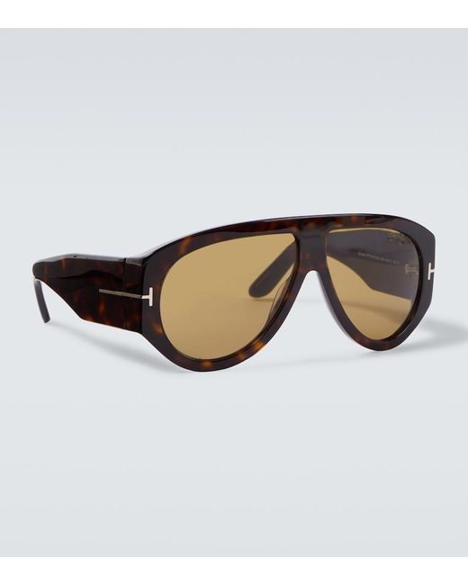 Tom Ford Brown Bronson Aviator Sunglasses for men