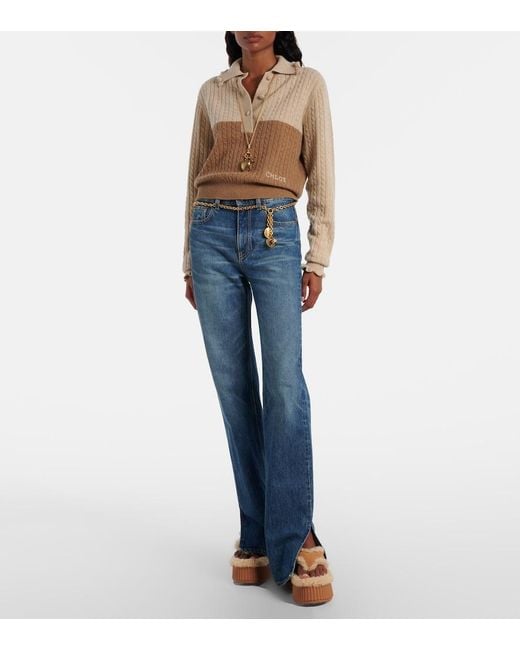 Chloé Brown Nama 80 Suede Platform Thong Sandals