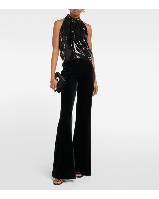 Pantalon ample Ruthette en velours Diane von Furstenberg en coloris Black