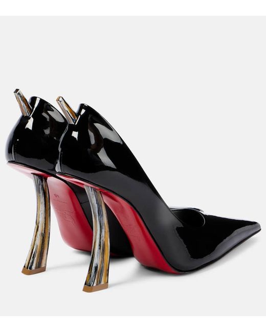 Christian Louboutin Black Pumps Kate Clawmax 100 Aus Lackleder