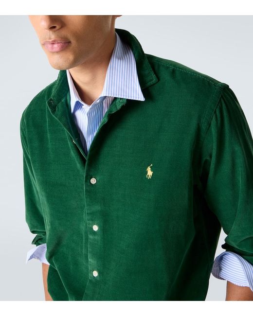 Polo Ralph Lauren Green Cotton Corduroy Shirt for men