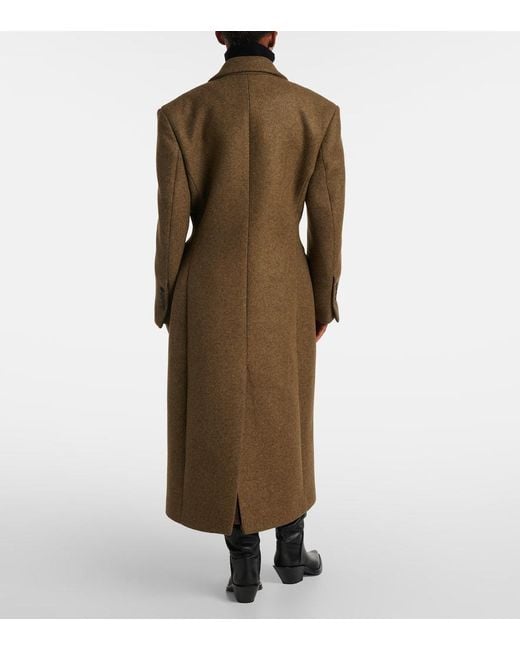 Rohe Natural Double-Breasted Alpaca And Wool-Blend Coat