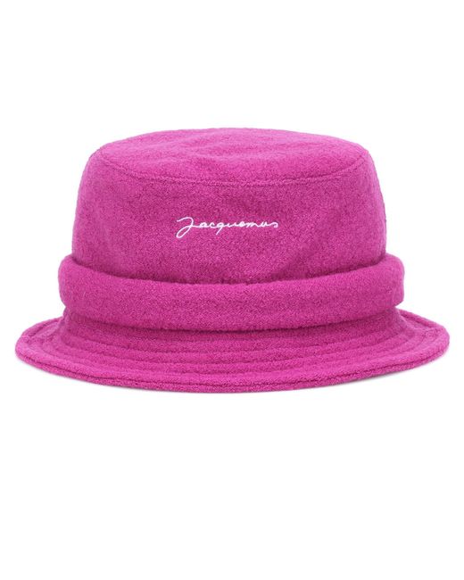 Jacquemus Pink Wool 'le Bob' Bucket Hat
