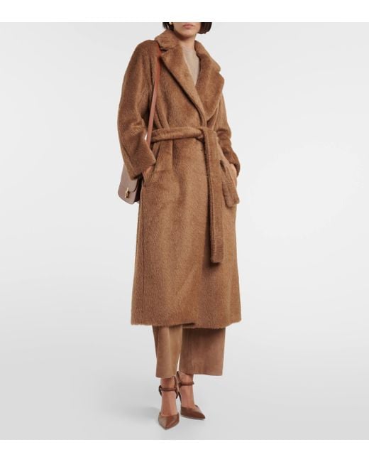 Manteau Borbone en alpaga, laine et cachemire Max Mara en coloris Brown