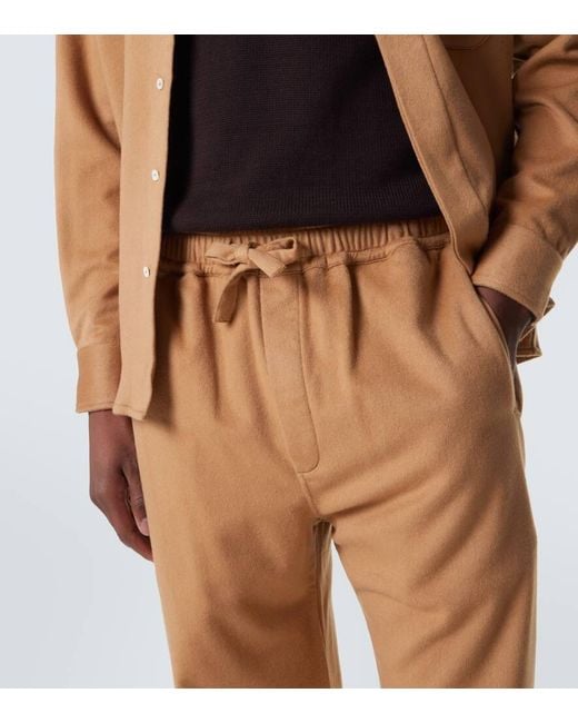 Saman Amel Natural Cashmere Straight Pants for men