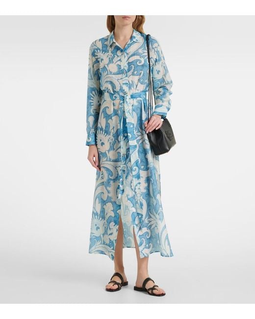 Robe florale Etro en coloris Blue