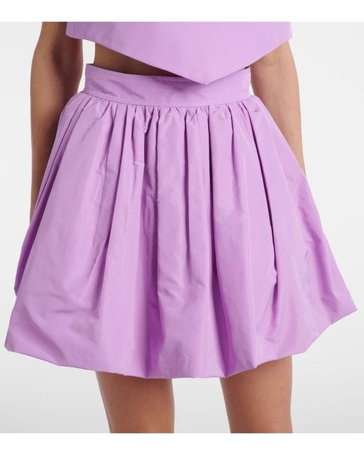 Patou Purple Gathered Miniskirt