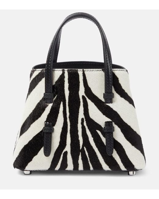Alaïa Black Mina 16 Micro Calf Hair Tote Bag