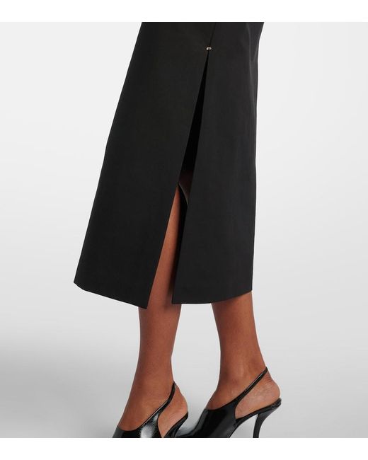 Sportmax Black Velo Cotton Pencil Skirt